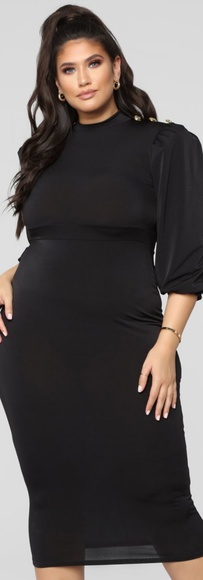 Black Midi Dress - Picture 8 of 8